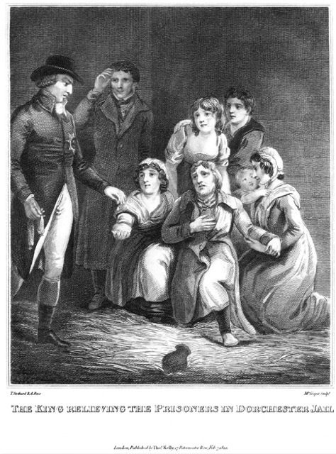 George IV, relieving a poor family